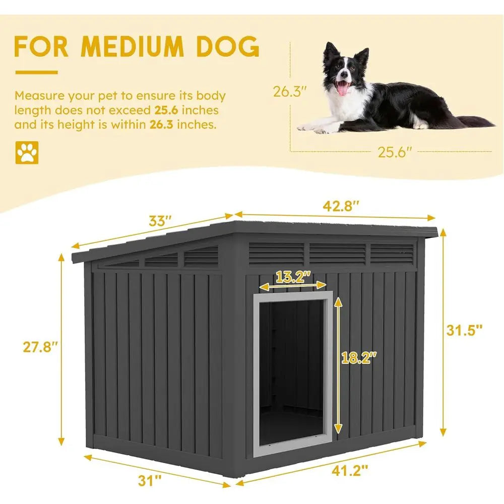 Indoor and Outdoor Weatherproof Dog House With Removable Roof