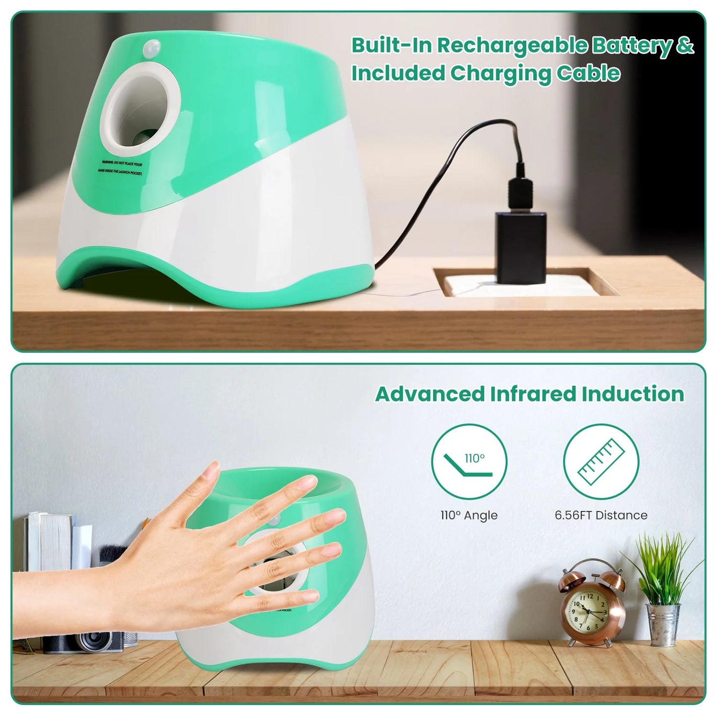 Automatic Dog Ball Launcher USB Rechargeable Fetch Machine