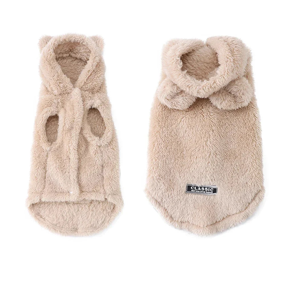 Holapet Winter Pet Hoodie Coat Cozy Fleece For Small Dogs