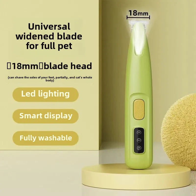 Dog Paw Trimmer With LED Light Waterproof Display For Grooming