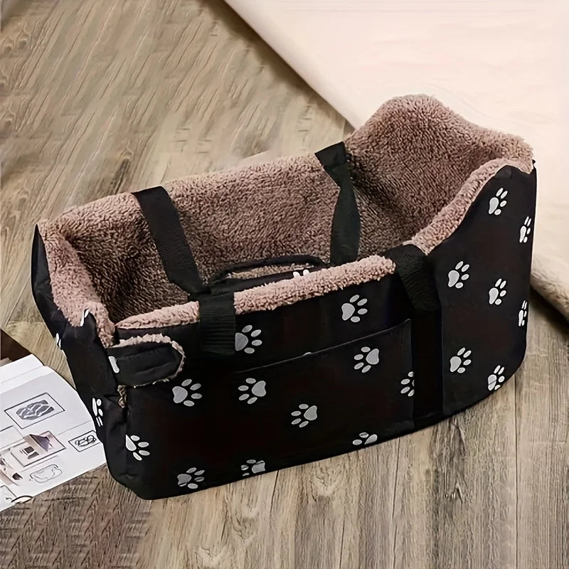 Portable Dog Car Seat Booster With Headrest And Armrests
