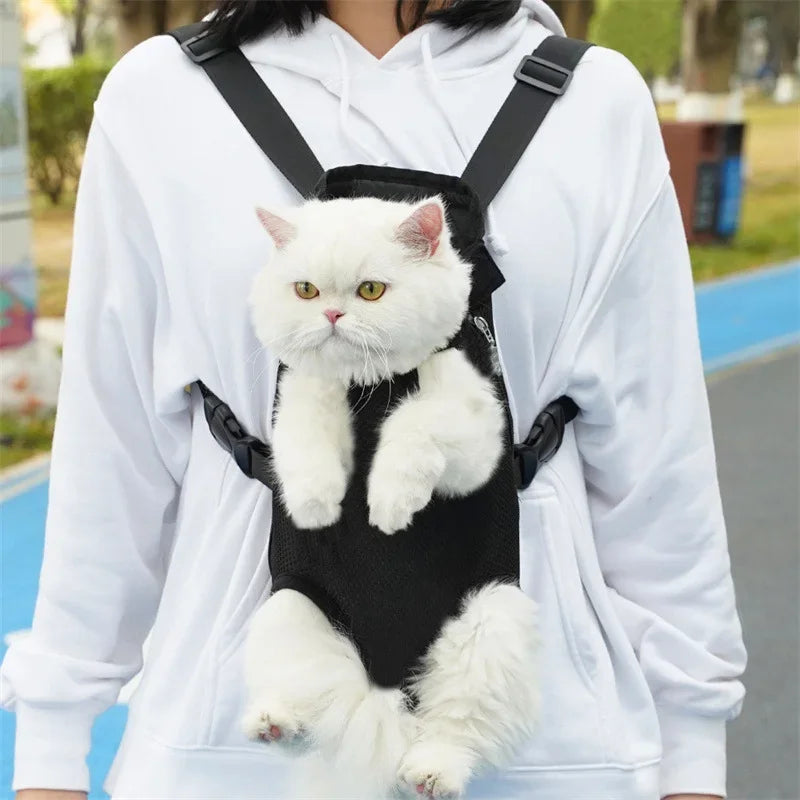 Adjustable Cat And Small Dog Carrier Backpack For Outdoor Travel