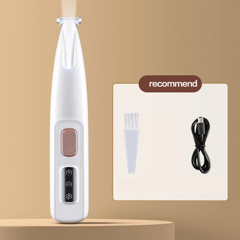 Dog Paw Trimmer With LED Light Waterproof Display For Grooming