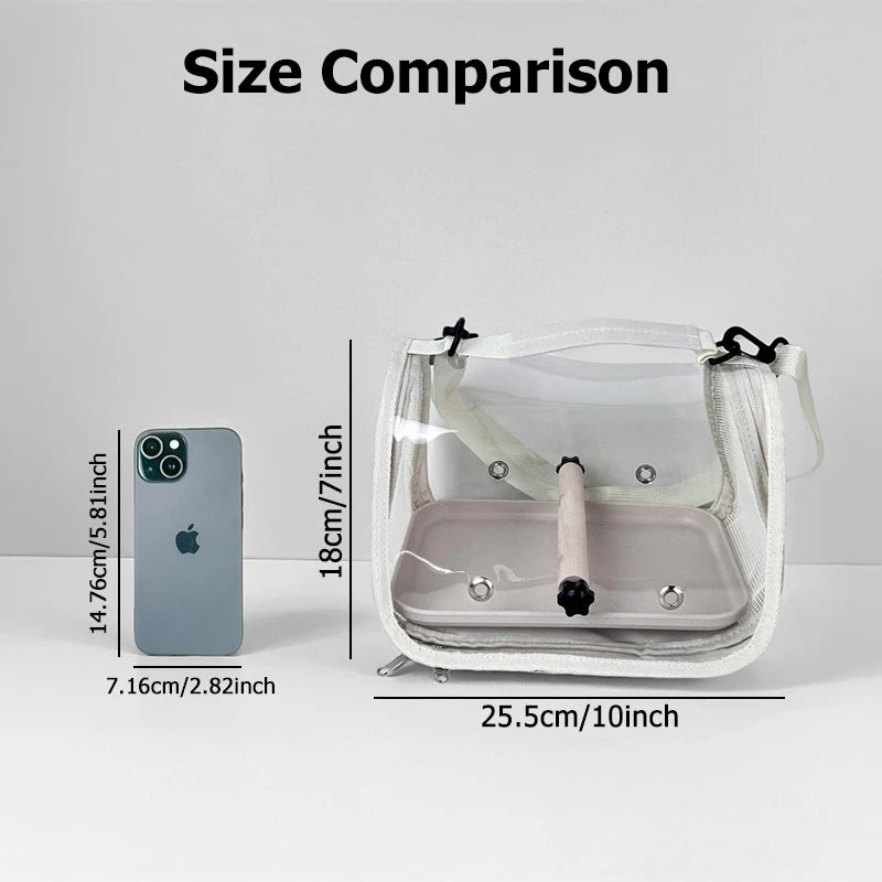 Portable Bird Travel Bag With Stand And Removable Straps Breathable