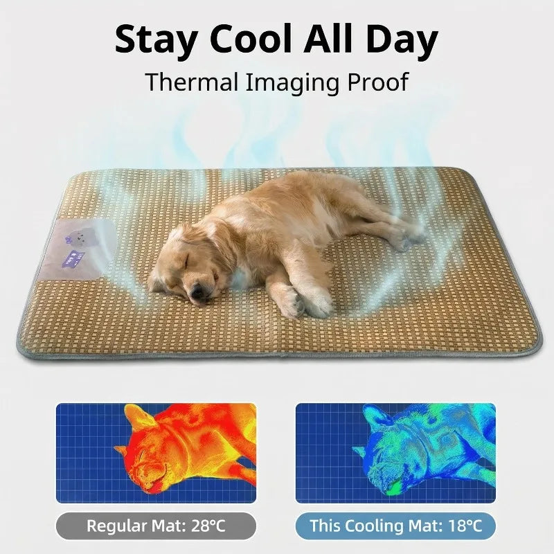Pet Cooling Mat For Dogs And Cats, Breathable Non-Slip Bed