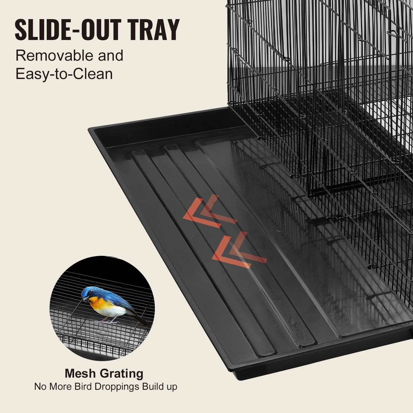 SucceBuy Flight Bird Cage With Divider Stackable For Travel Birds