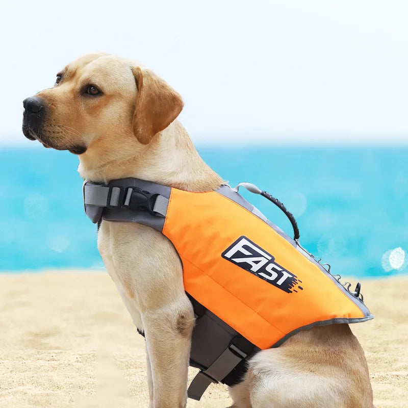 Dog Life Vest Reflective Adjustable Swim Safety Jacket