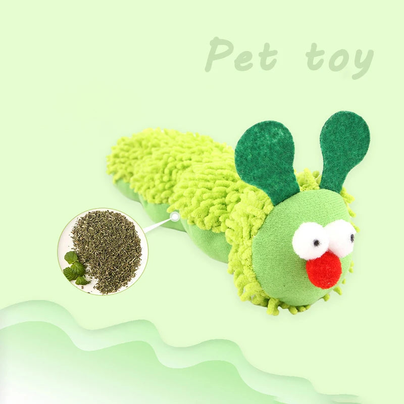 Cat Chew Caterpillar Toy With Catnip And Silvervine