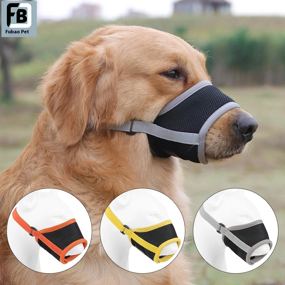 Comfortable Breathable Adjustable Dog Muzzle Anti Bite Anti Eating Drinking