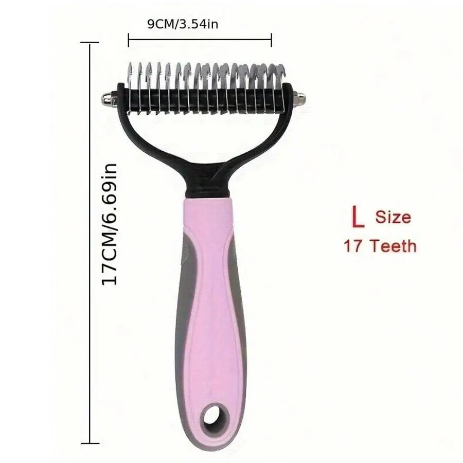 Pet Fur Cutter Double Sided Grooming Brush For Dogs
