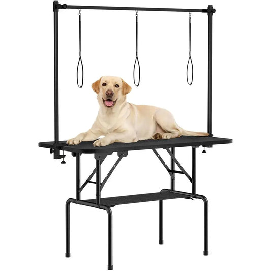 Adjustable Pet Grooming Table With Arm Noose And Mesh Tray