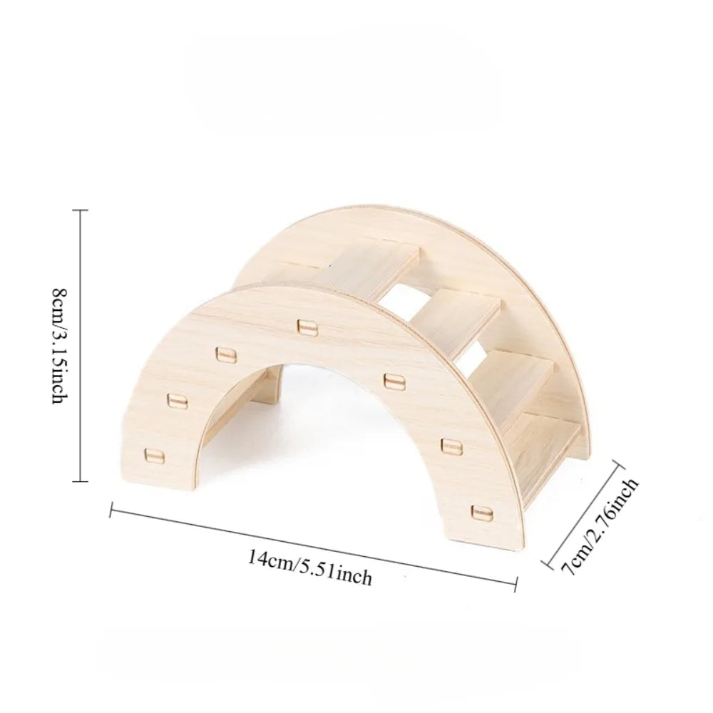 Wooden Hamster Swing Toy For Small Pets Seesaw Bridge