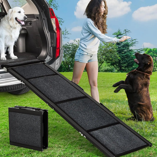HiMISS Folding Car Ramp For Dogs, Portable Pet Steps