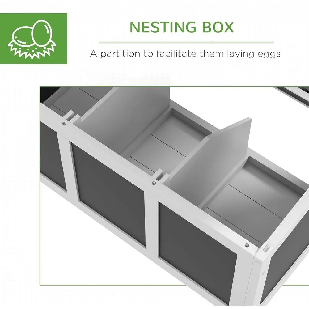 Outdoor Chicken Coop With Nesting Box Tray And Windows