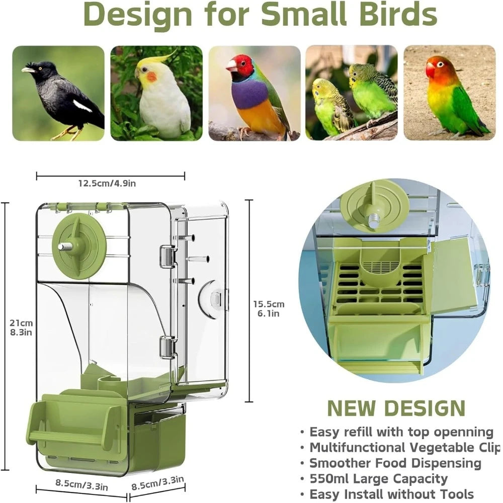 Automatic Bird Water Dispenser For Cage Parakeets And Small Birds