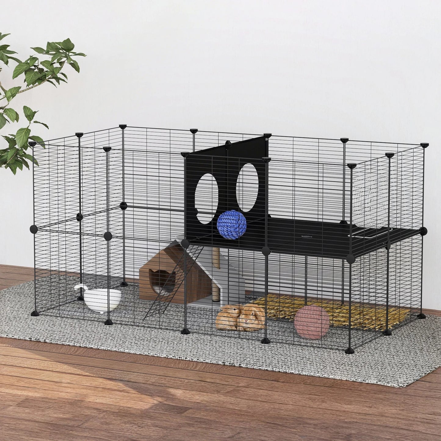 Portable Metal Small Animal Playpen For Guinea Pigs And Rabbits