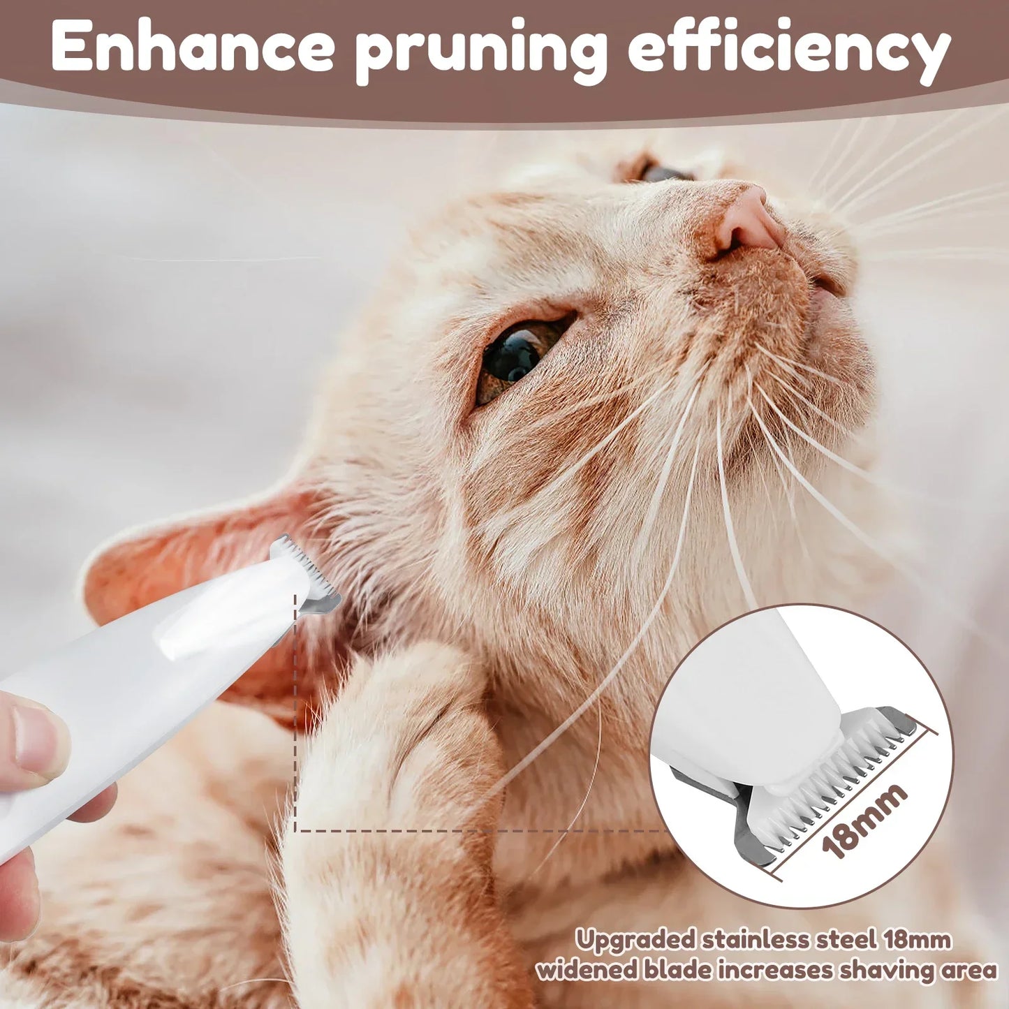 Dog Paw Trimmer With LED Light Waterproof Display For Grooming