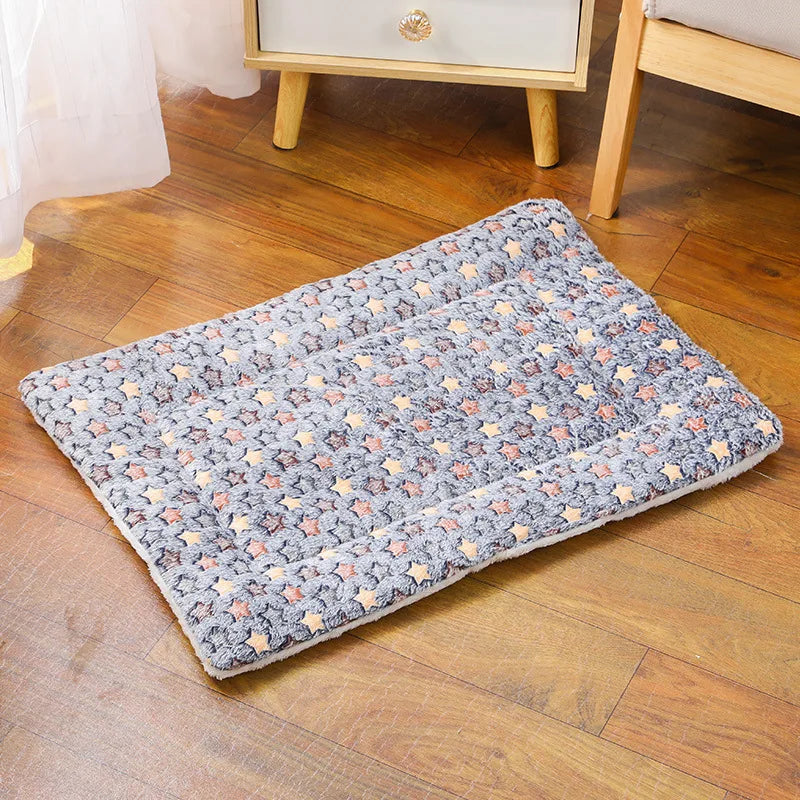 Breathable Flannel Cat Mat Thick Cushioned Sleeping Bed For Small Pets