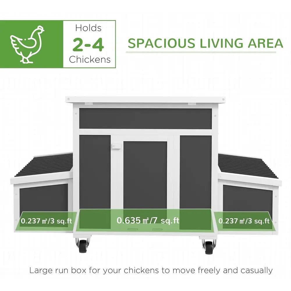 Outdoor Chicken Coop With Nesting Box Tray And Windows