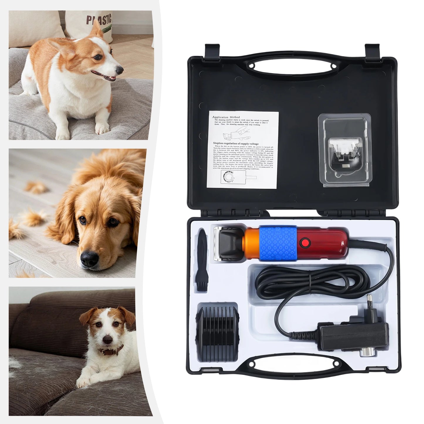 Professional Dog Clipper And Cat Trimmer Grooming Kit
