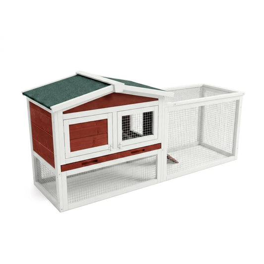 HiMISS Rabbit Hutch Outdoor Indoor With Non Slip Ramp