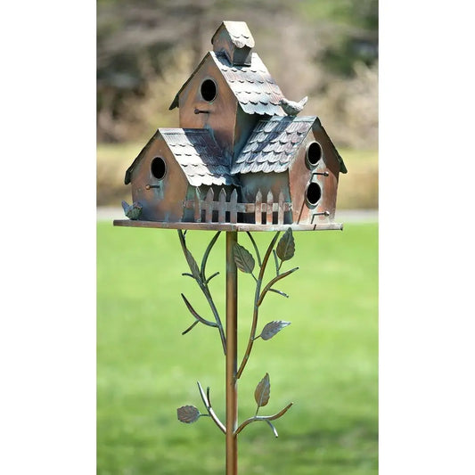 Multi-Birdhouse Stakes With Adjustable Directions For Gardens
