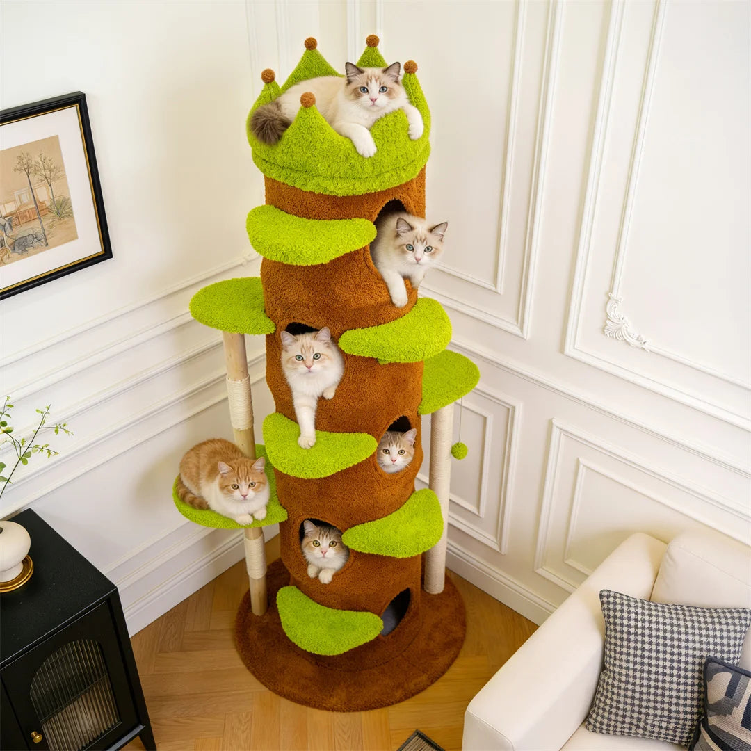 BINGOPAW Multi Level Indoor Cat Tower With Scratching Posts