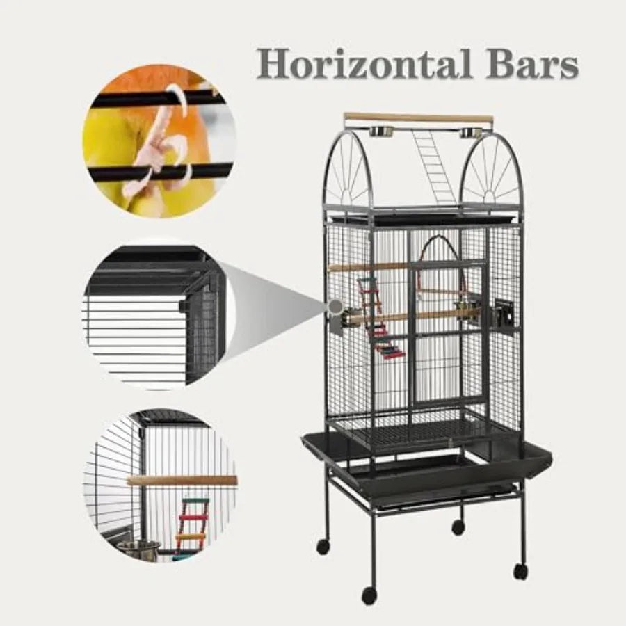 Pine Wood Bird Cage Flight Cage for Parrots and Birds