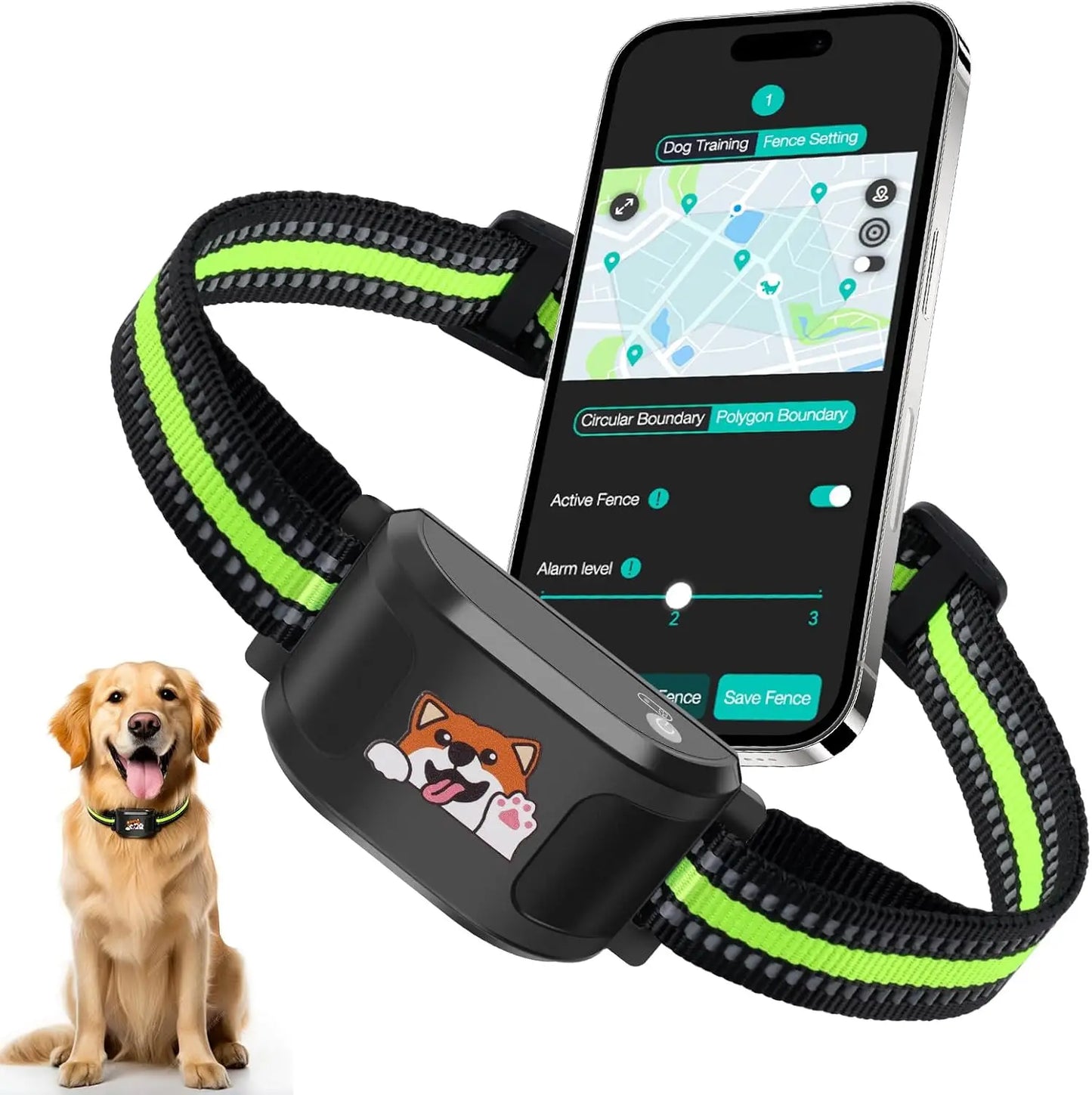 Outdoor GPS Wireless Dog Fence System With Bluetooth Training Collar