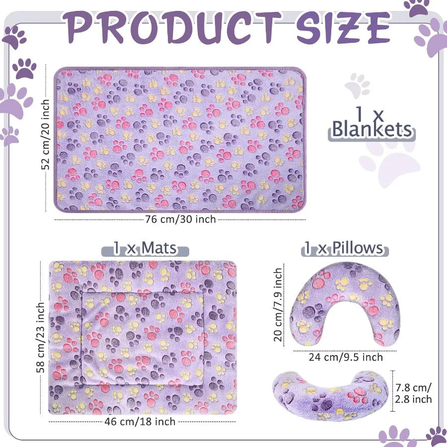 Indoor Cat Bed Mat With Blanket And U Shaped Pillow