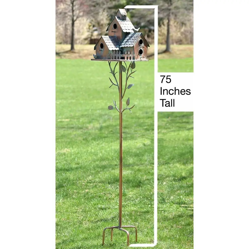 Multi-Birdhouse Stakes With Adjustable Directions For Gardens