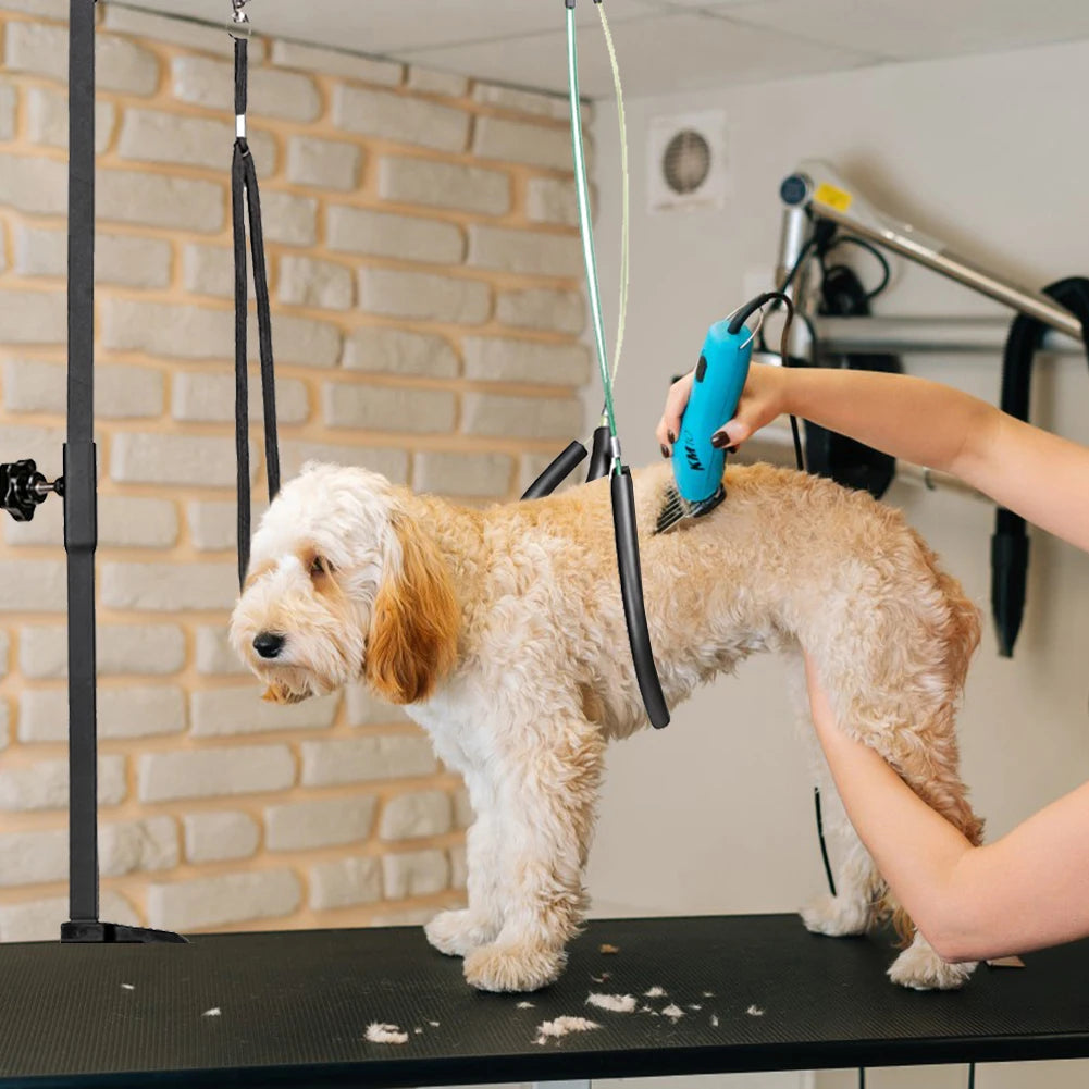 Desk Dog Cat Holder Telescopic Stainless Steel Grooming Stand