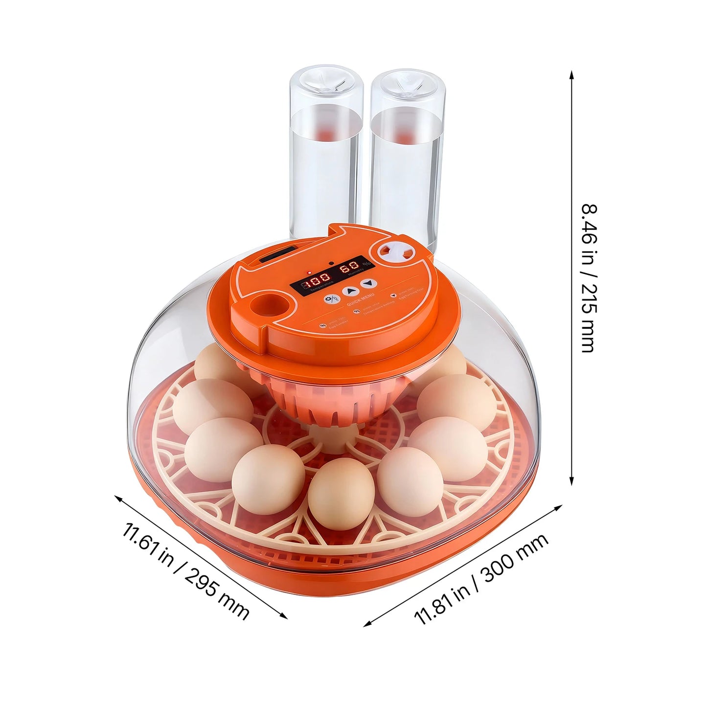 SucceBuy Egg Incubator LED Candler Temperature Display Auto Humidity Control