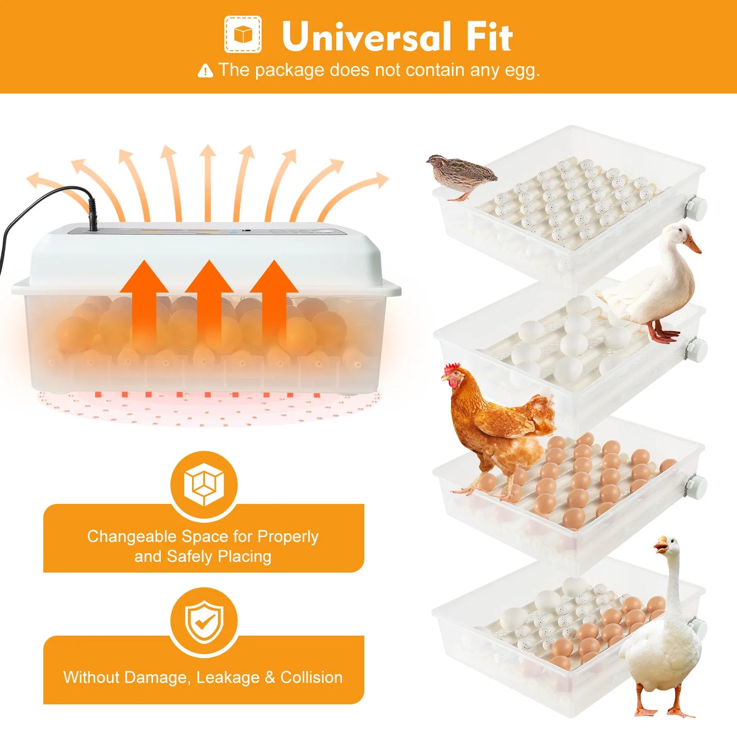 64 Egg Incubator With Auto Turning And Digital Temperature Control