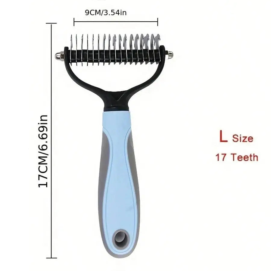 Pet Fur Cutter Double Sided Grooming Brush For Dogs