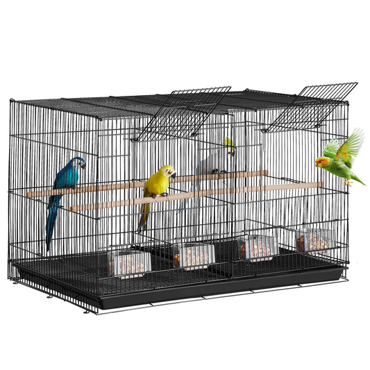 SucceBuy Flight Bird Cage With Divider Stackable For Travel Birds