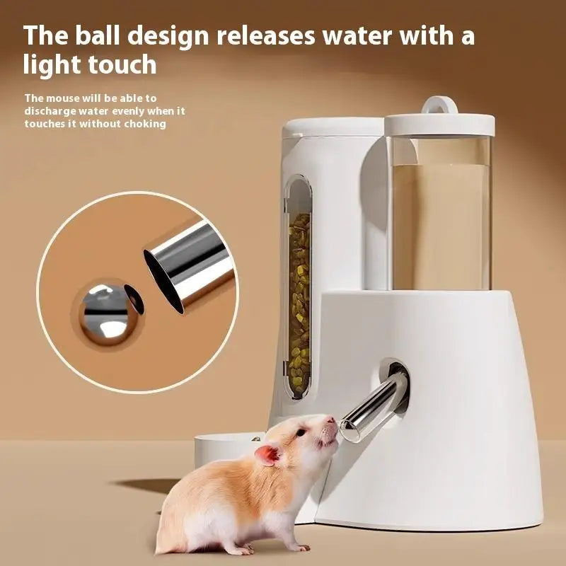 Automatic Hamster Feeder And Waterer Dispenser With Large Capacity