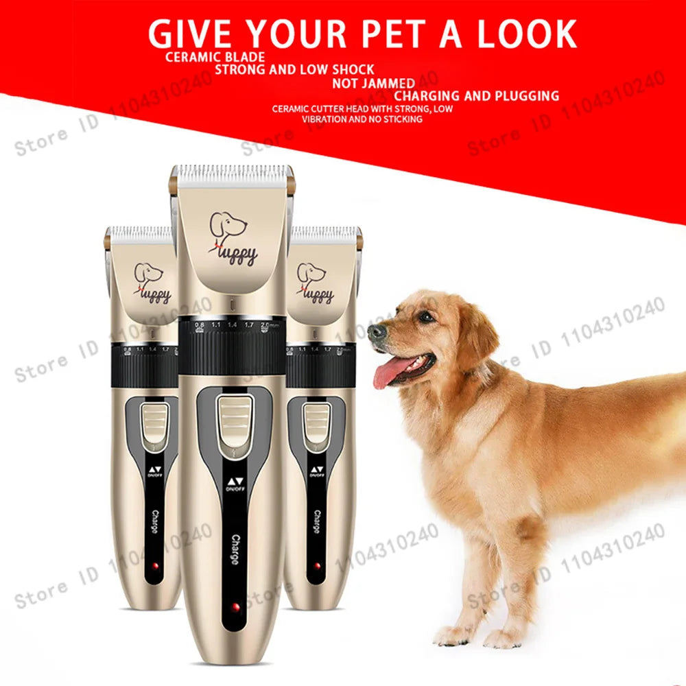 Cordless Pet Hair Clipper Kit For Dogs Cats Rabbits Grooming