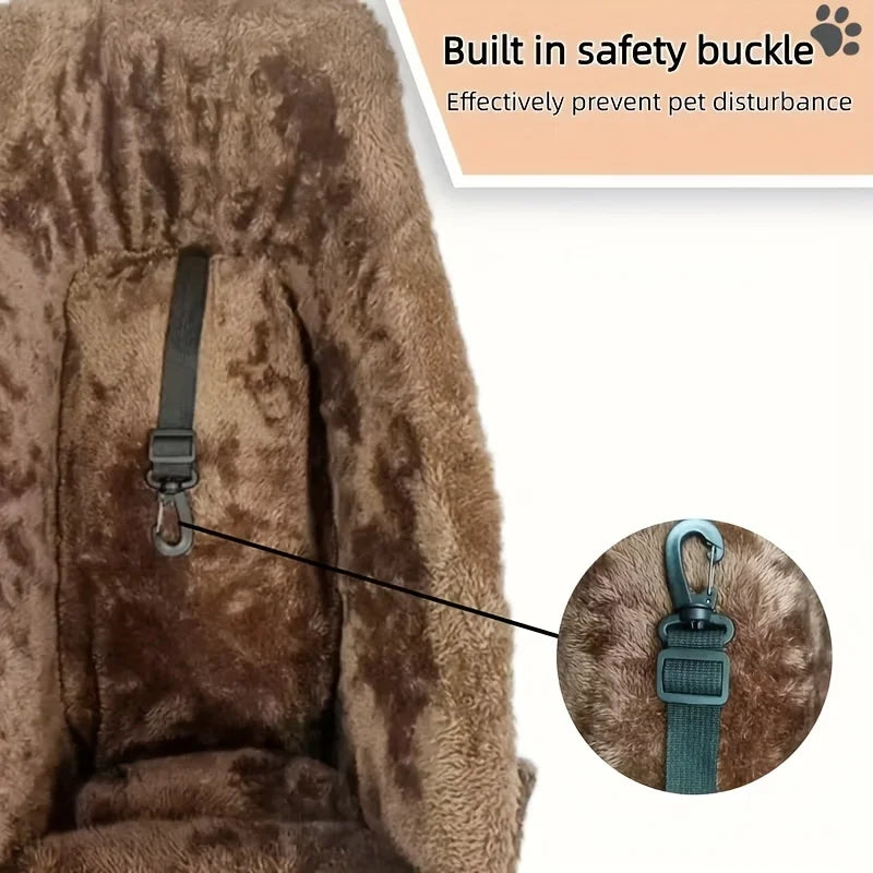 Portable Dog Car Seat Booster With Headrest And Armrests