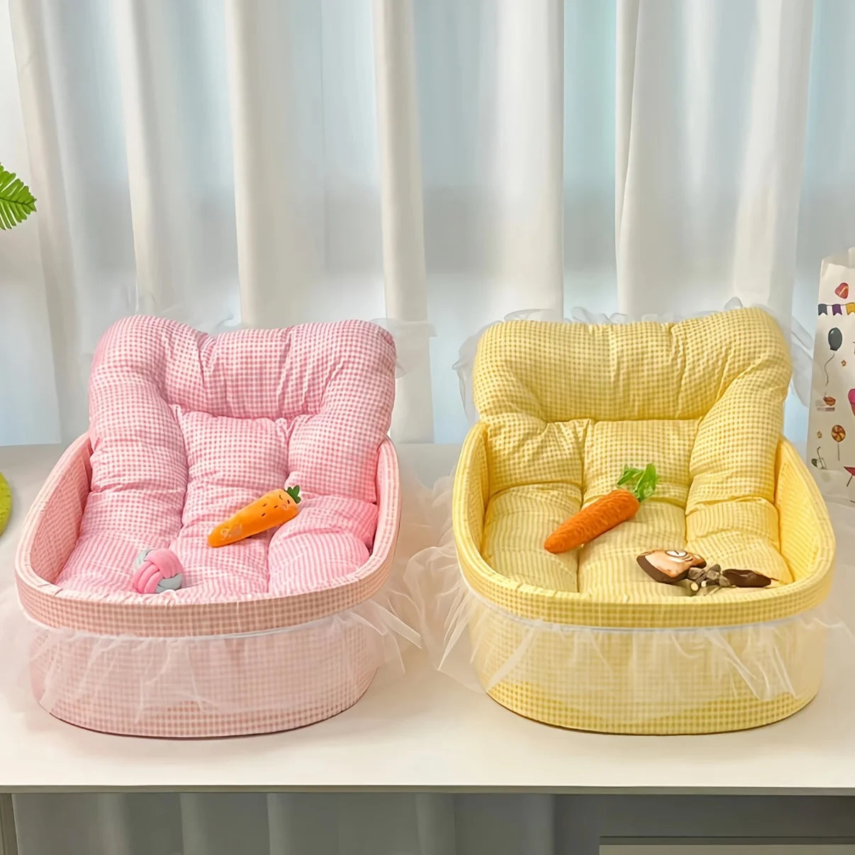 Cute Lace Trim Pet Princess Bed Oval For Small Dogs