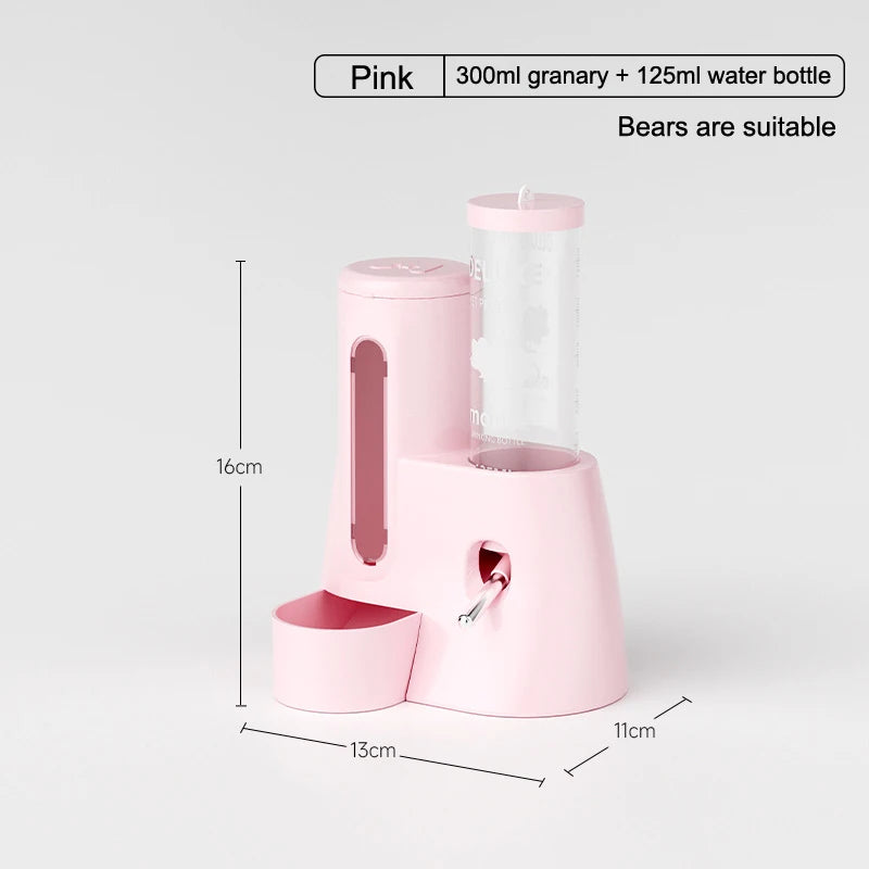 Automatic Hamster Feeder And Waterer Dispenser With Large Capacity