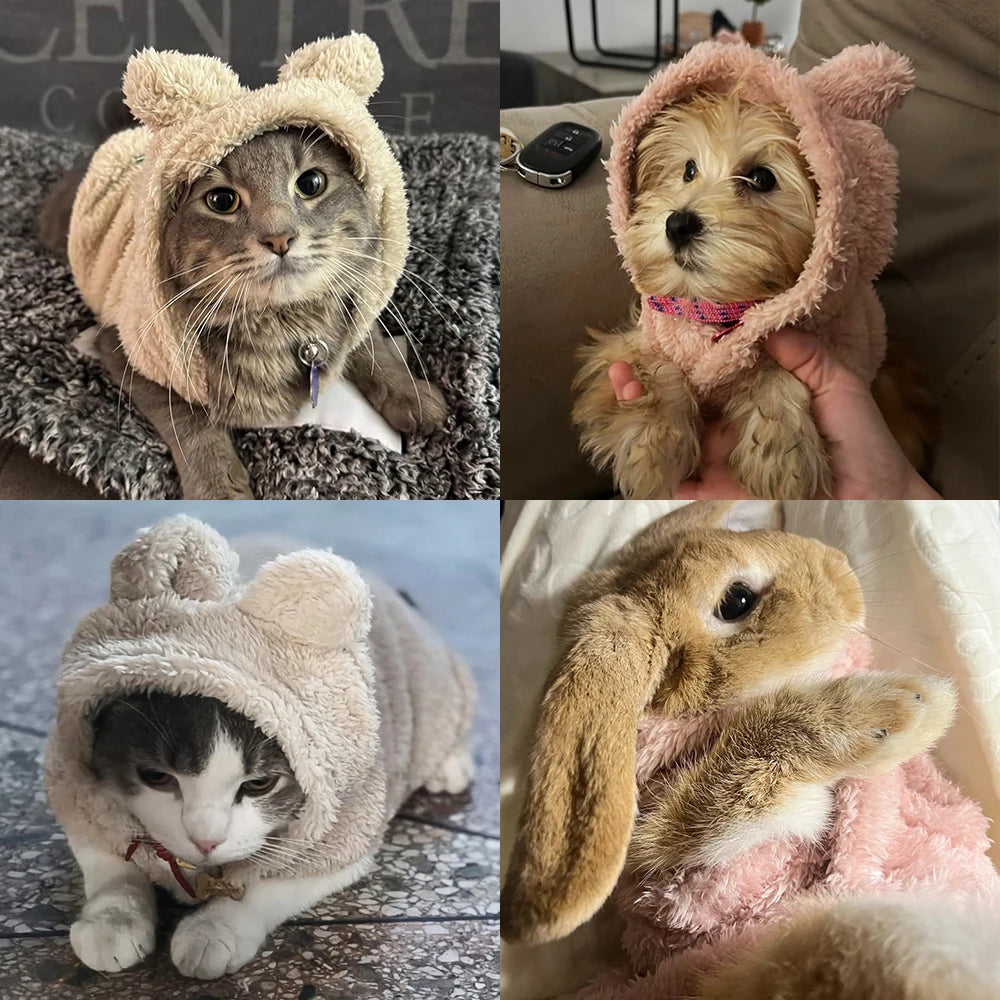 Holapet Winter Pet Hoodie Coat Cozy Fleece For Small Dogs