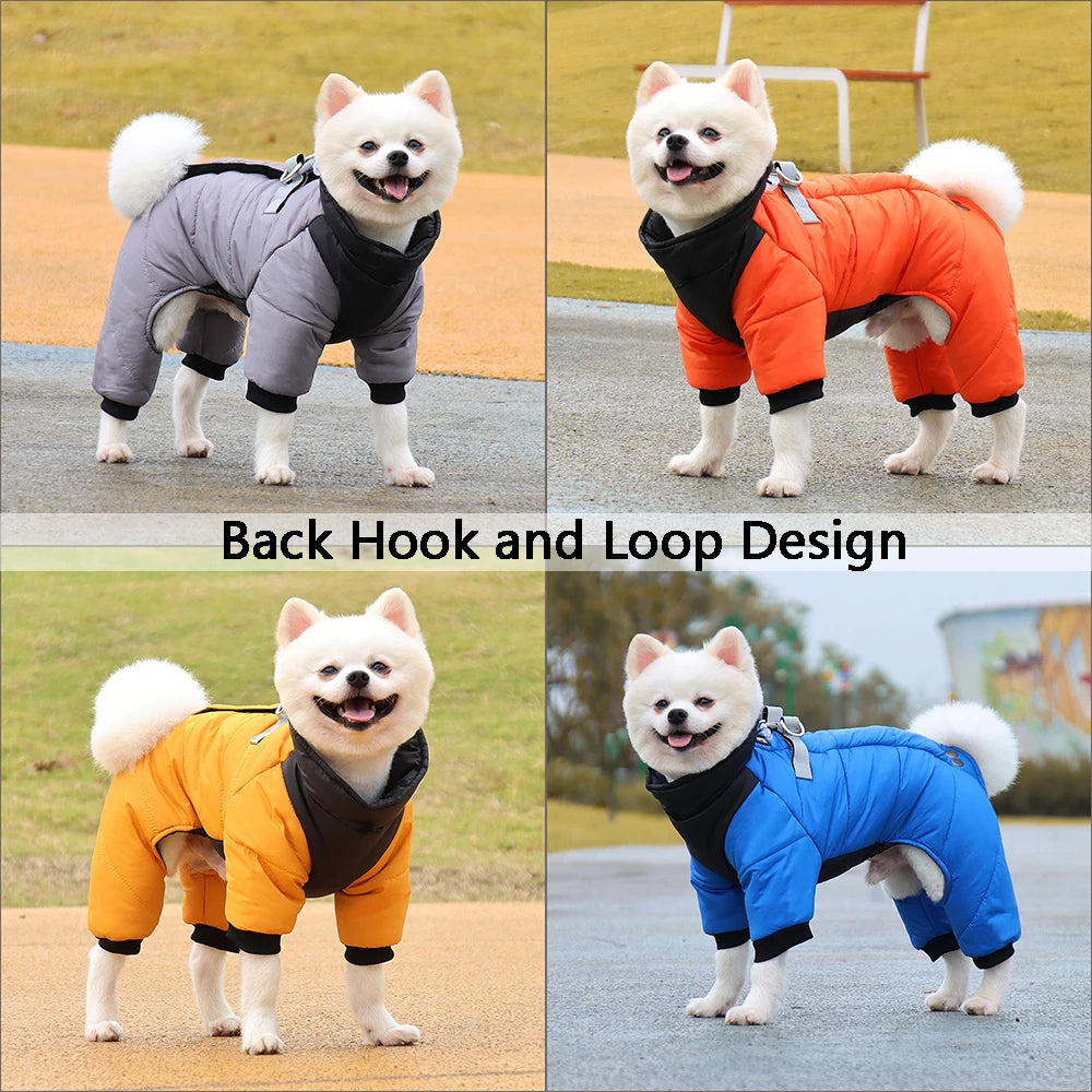 Winter Warm Waterproof Dog Jacket For Small And Medium Breeds