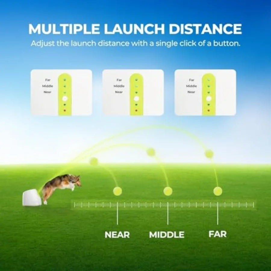 Rechargeable Automatic Dog Ball Launcher Interactive Fetch Toy