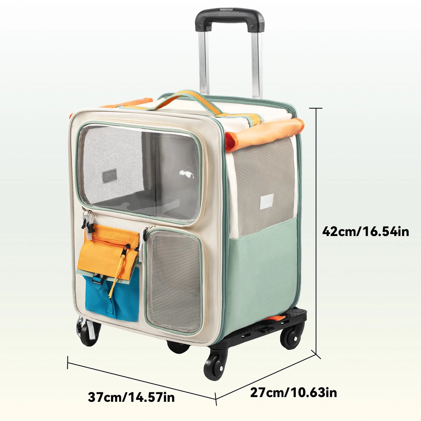 Cat Travel Carrier Bag Portable Pet Trolley For Cats