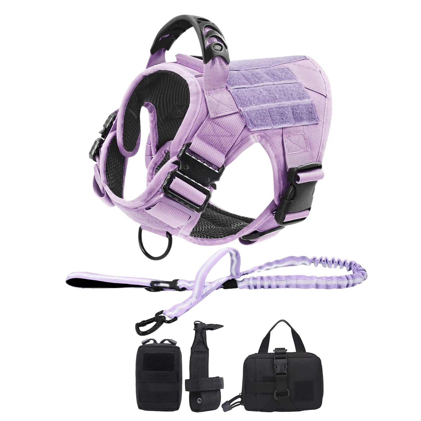 Military Camouflage Nylon Dog Harness With Adjustable Vest