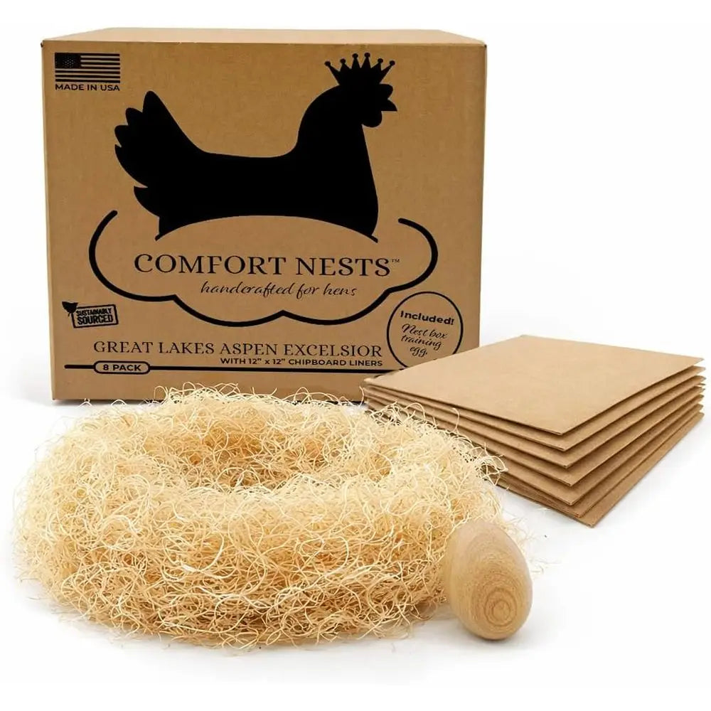Chicken Nesting Kit With Aspen Bedding And Nest Liners