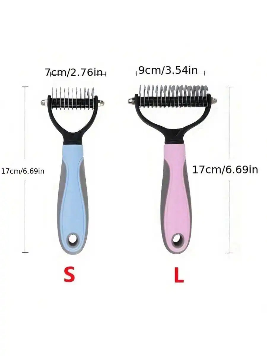 Pet Fur Cutter Double Sided Grooming Brush For Dogs
