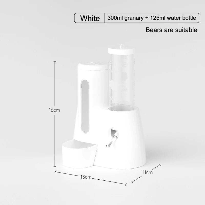 Automatic Hamster Feeder And Waterer Dispenser With Large Capacity