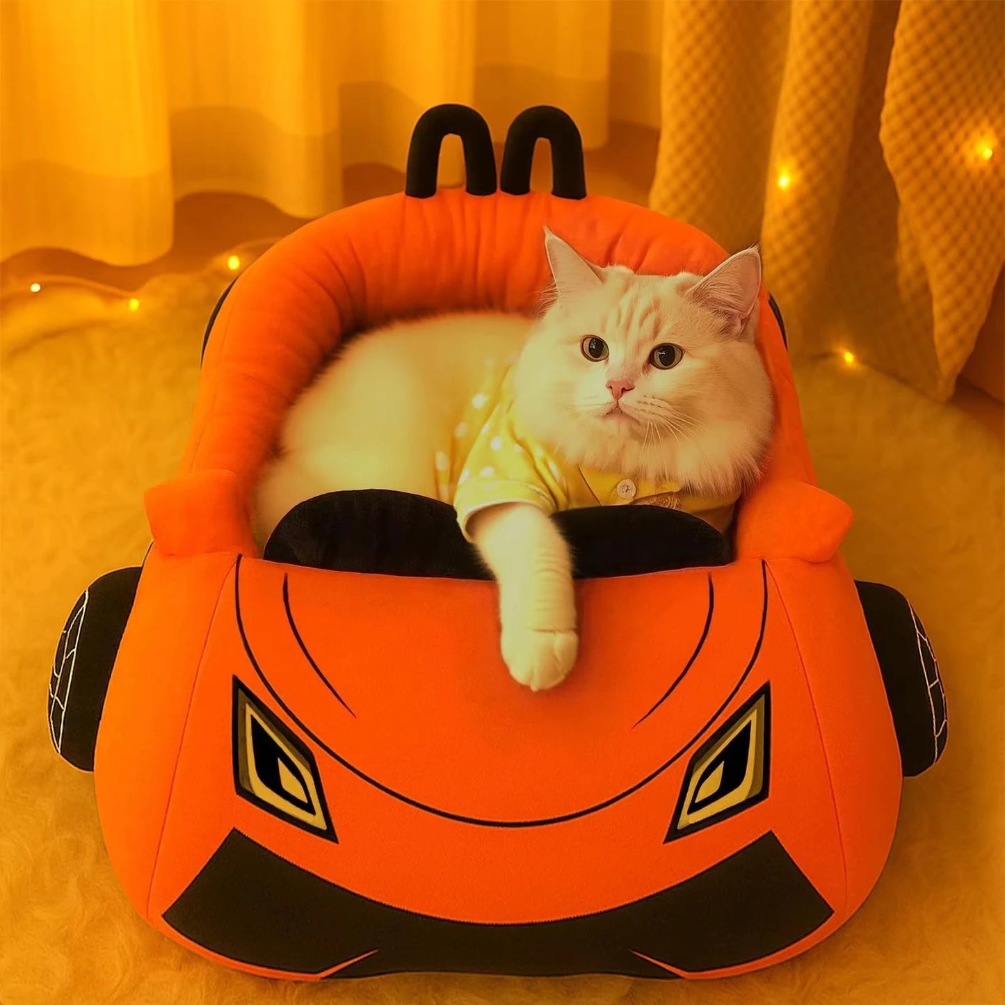 CWV Supercar Cat Bed Cozy Private Kitten Bed With Pillow